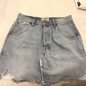 Free people jean miniskirt
